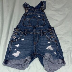 GAP Blue Distressed Kids Overalls